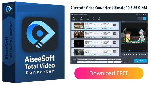 تحميل برنامج ضغط وتحويل الفيديوهات للويندوز والماك برنامج Aiseesoft Video Converter Ultimate 10.3.26.0 X64-10.2.20 MacOS