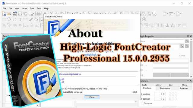 تحميل برامج High-Logic FontCreator Professional 15.0.0.2955 كامل بالتفعيل